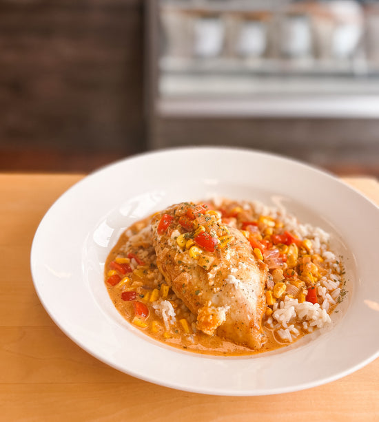 *Fresh* Mexican Street Corn Chicken Skillet with Rice