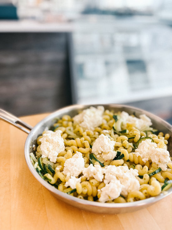 *Fresh* Summer Lemon Pasta with Zucchini, Ricotta & Basil